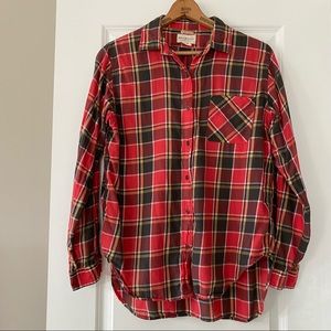 BUNDLE OF 2 Denim & Supply Ralph Lauren Red Plaid Lightweight Cotton Blouse Lrg